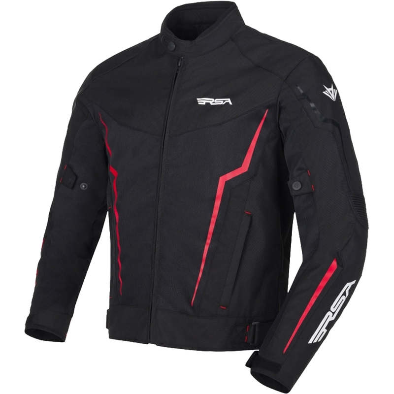 RSA Bolt sort-hvid-rød motorcykeljakke