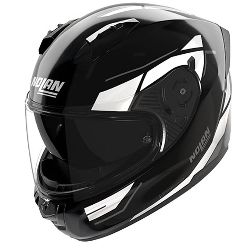 Fullface motorcykelhjelm Nolan N60-6 Sincrono 353 sort-hvid