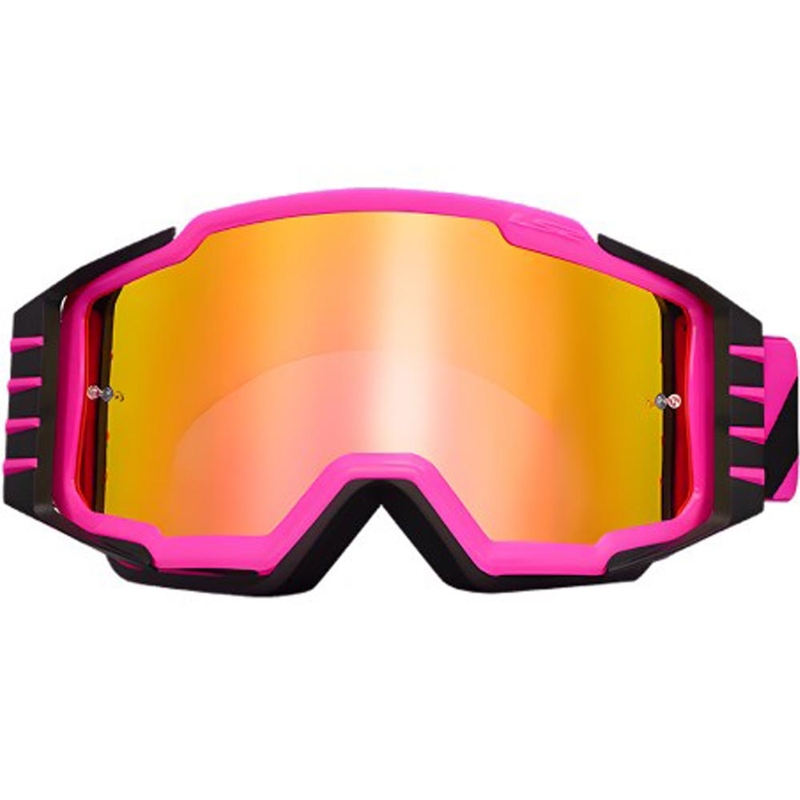 Motocross-briller LS2 Charger PRO pink med iridium plexiglas