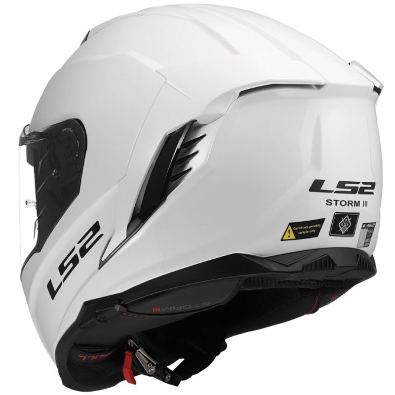 LS2 FF818 Storm III full face motorcykelhjelm i blank hvid