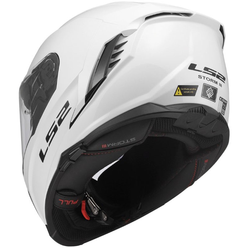 LS2 FF818 Storm III full face motorcykelhjelm i blank hvid
