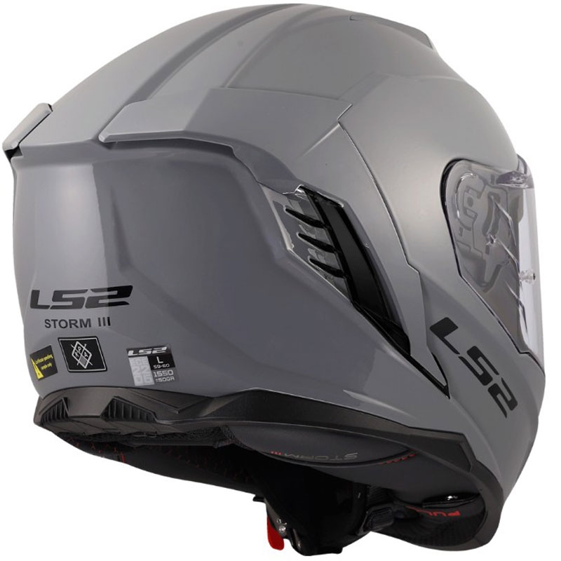 Integralhjelm LS2 FF818 Storm III Solid blank grå