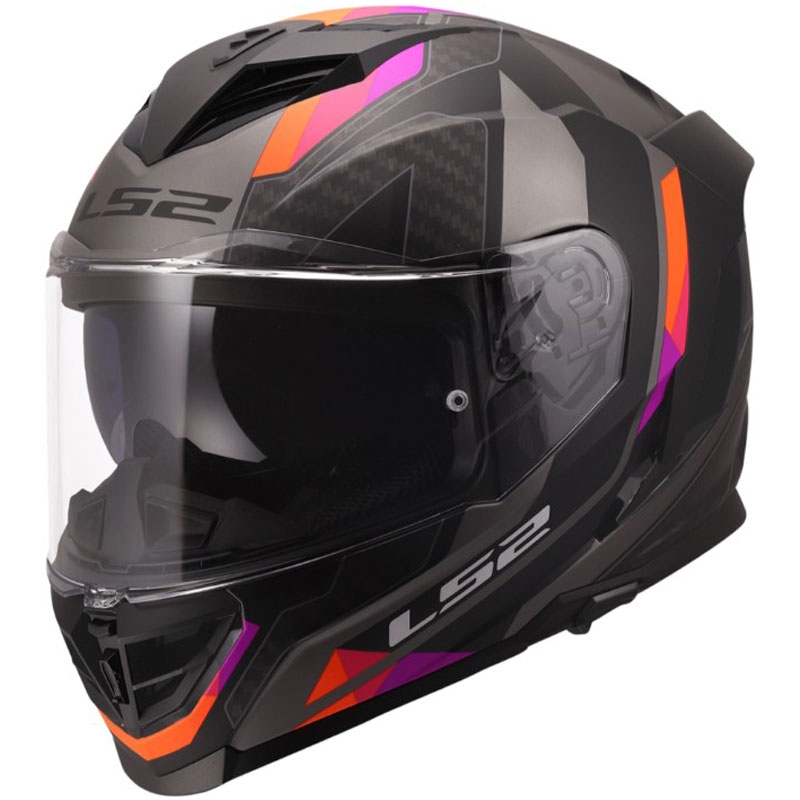 Integralhjelm LS2 FF818 Storm III Sports mat grå-lilla