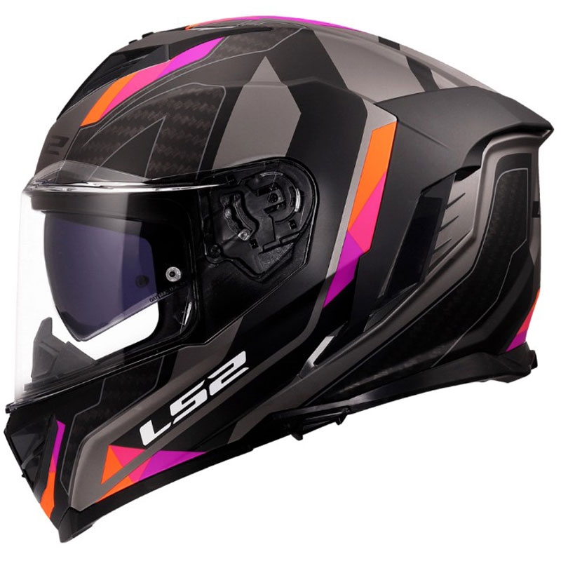 Integralhjelm LS2 FF818 Storm III Sports mat grå-lilla