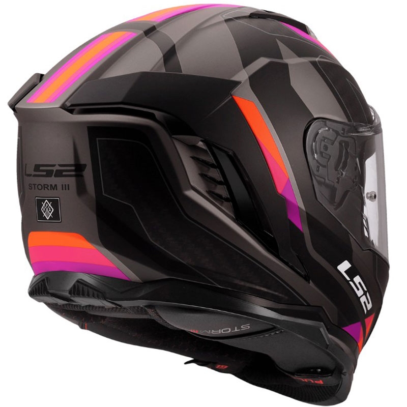Integralhjelm LS2 FF818 Storm III Sports mat grå-lilla