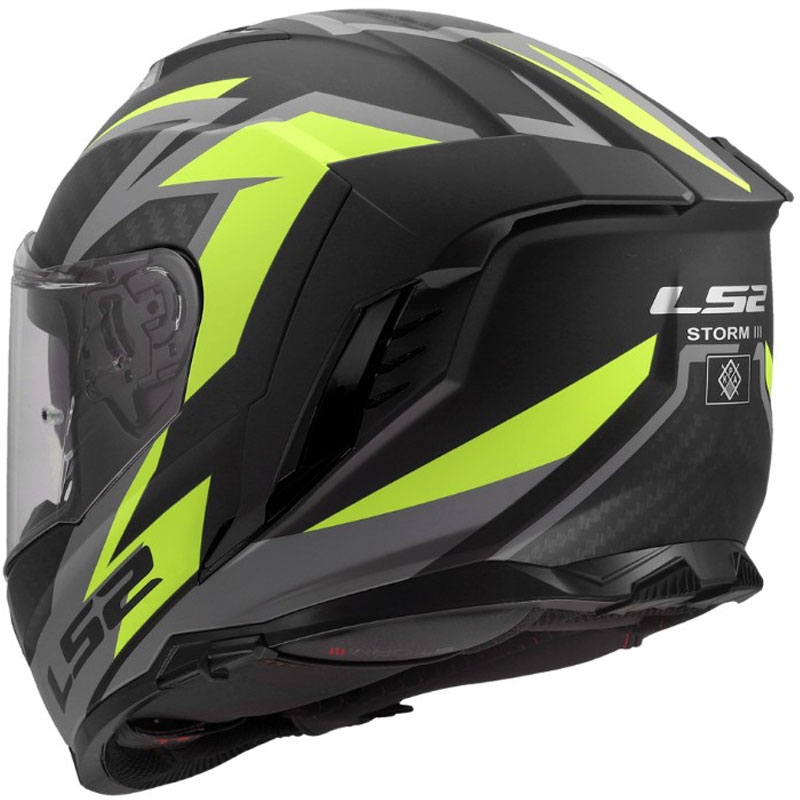 LS2 FF818 Storm III Dynamo full-face motorcykelhjelm sort-gul