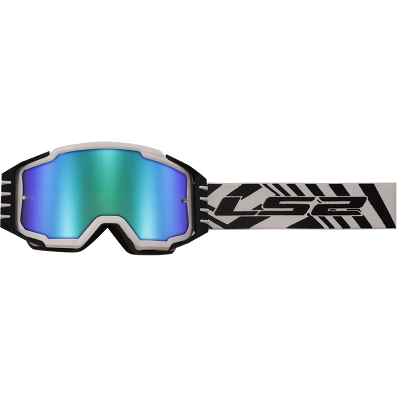 LS2 Charger PRO motocrossbrille hvid med iridium plexi