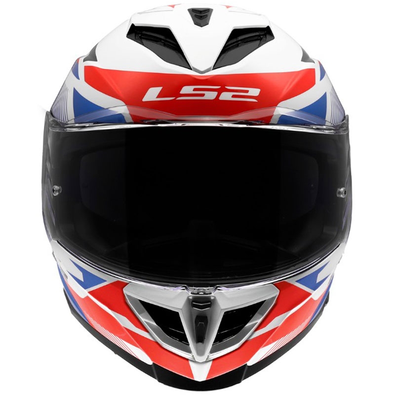 LS2 FF818 Storm III Komai full-face motorcykelhjelm blank hvid-blå-rød
