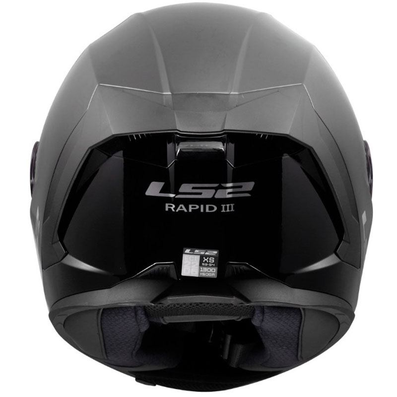 LS2 FF820 Rapid III Integralhjelm i sort, blank