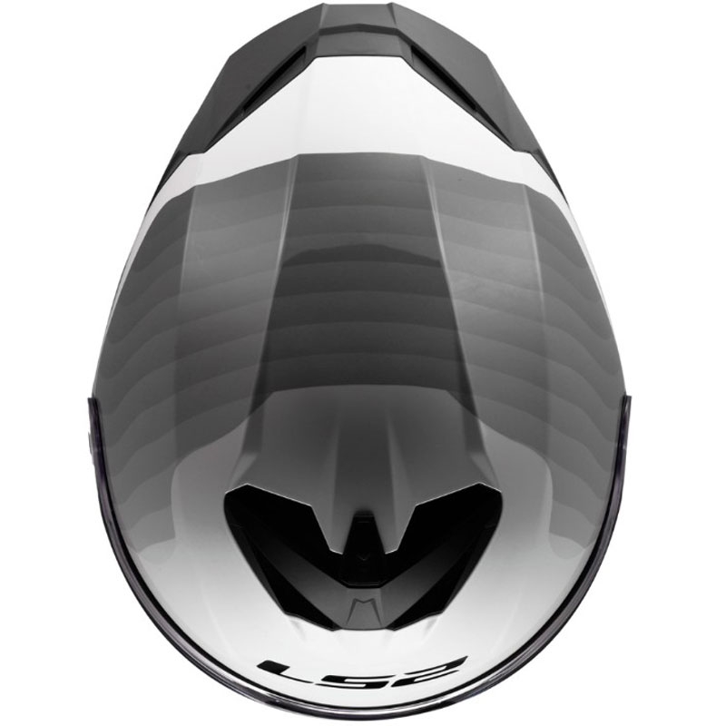LS2 FF820 Rapid III Flow fullface motorcykelhjelm, blank hvid-grå