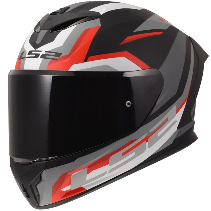 Integralhjelm LS2 FF820 Rapid III Hyper mat sort-rød