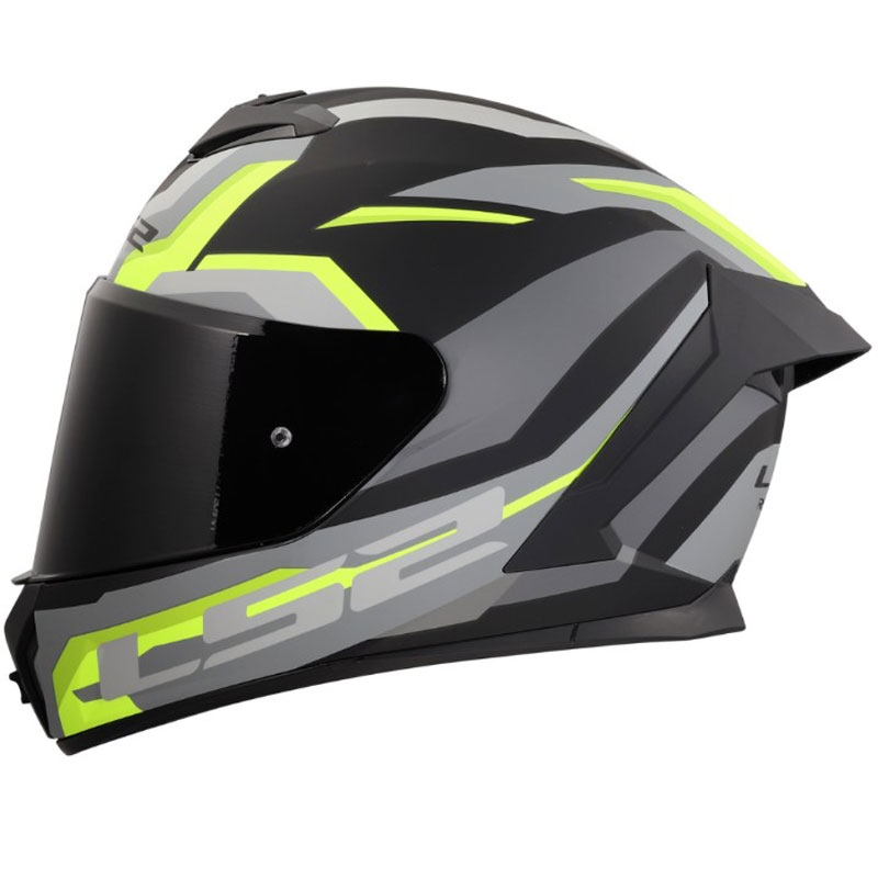 LS2 FF820 Rapid III Hyper fullface motorcykelhjelm, mat sort-gul