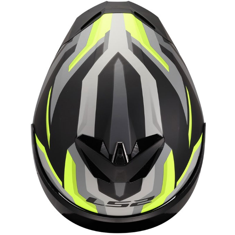 LS2 FF820 Rapid III Hyper fullface motorcykelhjelm, mat sort-gul