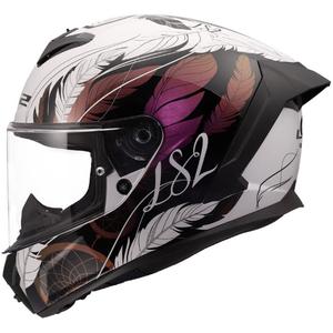 LS2 FF820 Rapid III Boho full-face motorcykelhjelm blank hvid-sort-pink