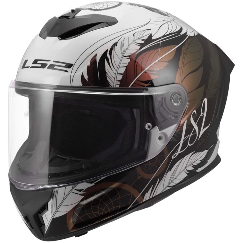 LS2 FF820 Rapid III Boho full-face motorcykelhjelm blank hvid-sort-pink