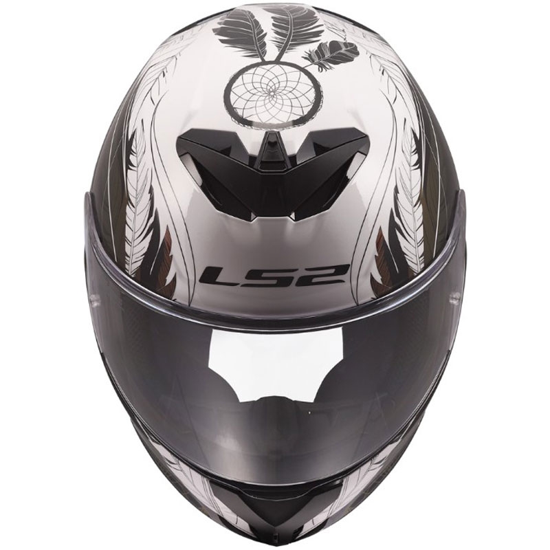 LS2 FF820 Rapid III Boho full-face motorcykelhjelm blank hvid-sort-pink
