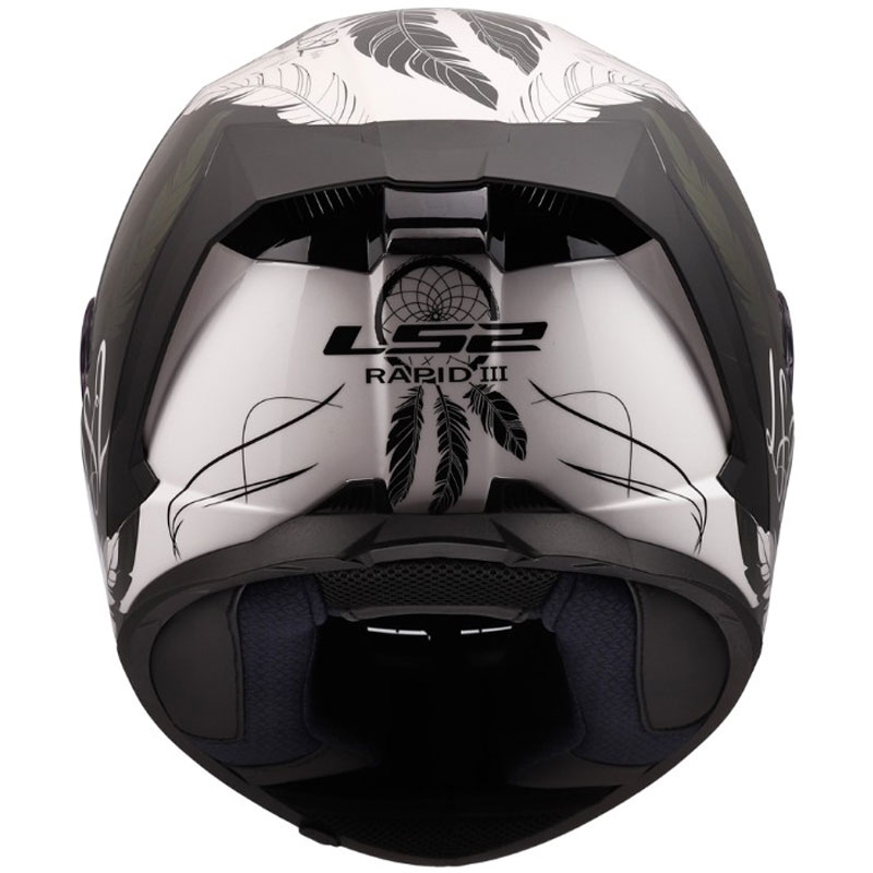 LS2 FF820 Rapid III Boho full-face motorcykelhjelm blank hvid-sort-pink