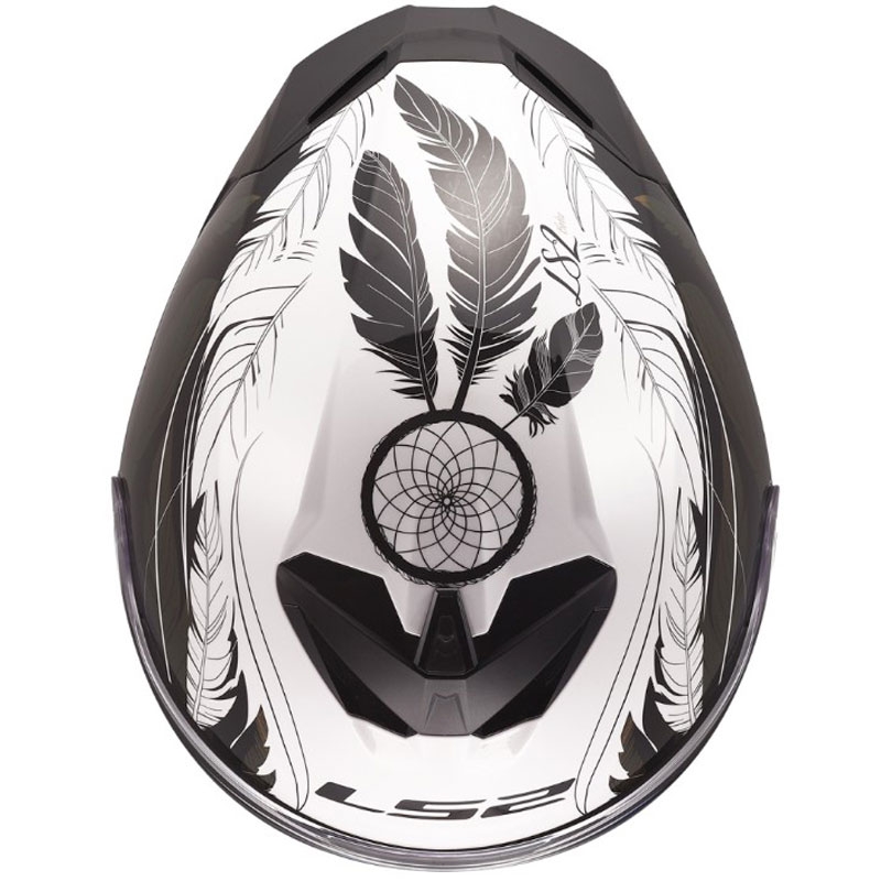 LS2 FF820 Rapid III Boho full-face motorcykelhjelm blank hvid-sort-pink