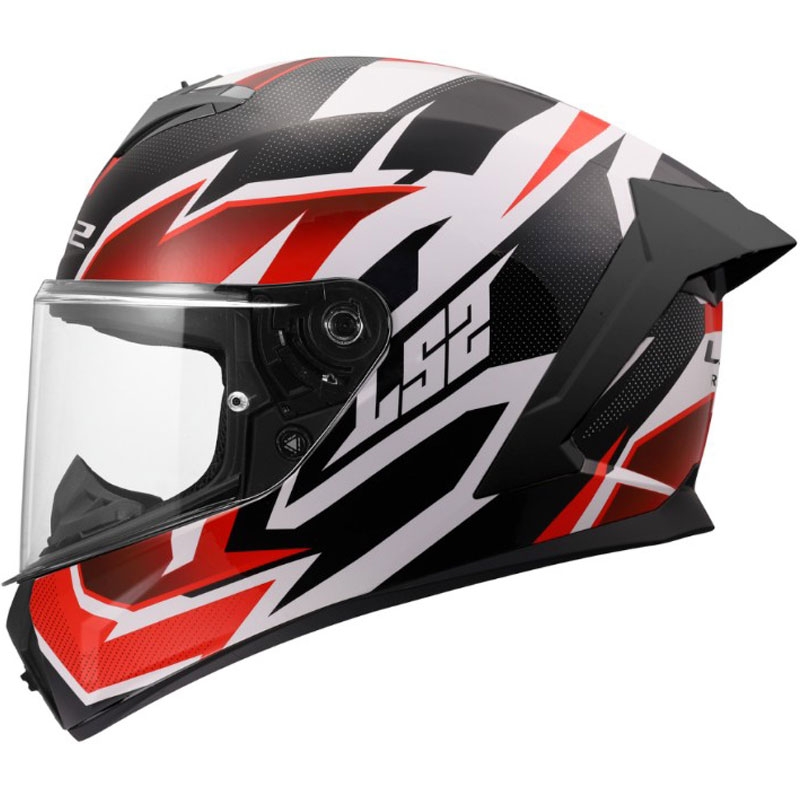 LS2 FF820 Rapid III Xtrem integralhjelm i blank hvid-sort-rød