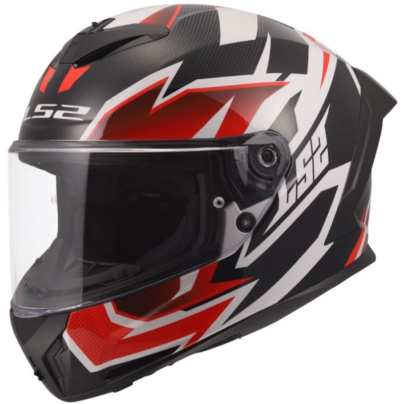 LS2 FF820 Rapid III Xtrem integralhjelm i blank hvid-sort-rød