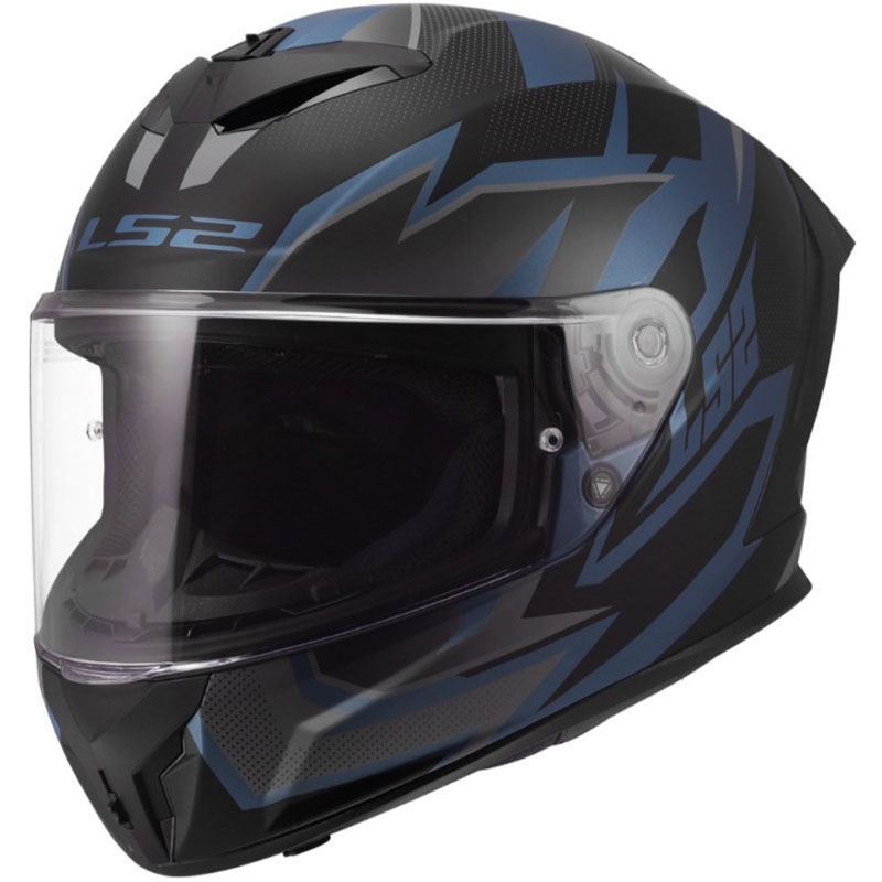LS2 FF820 Rapid III Xtrem integralhjelm, mat sort-blå-petrol