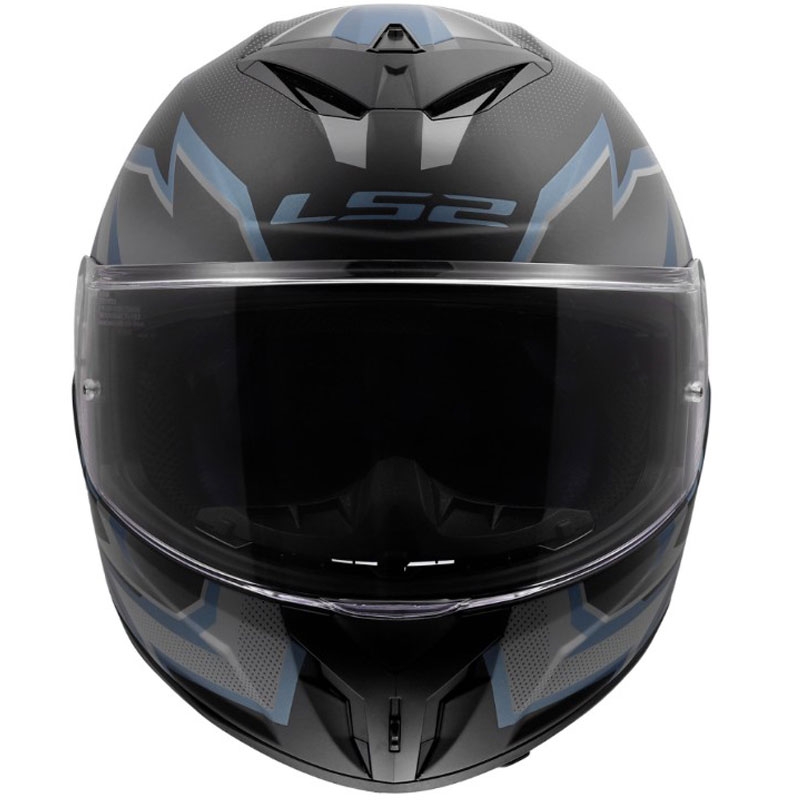 LS2 FF820 Rapid III Xtrem integralhjelm, mat sort-blå-petrol