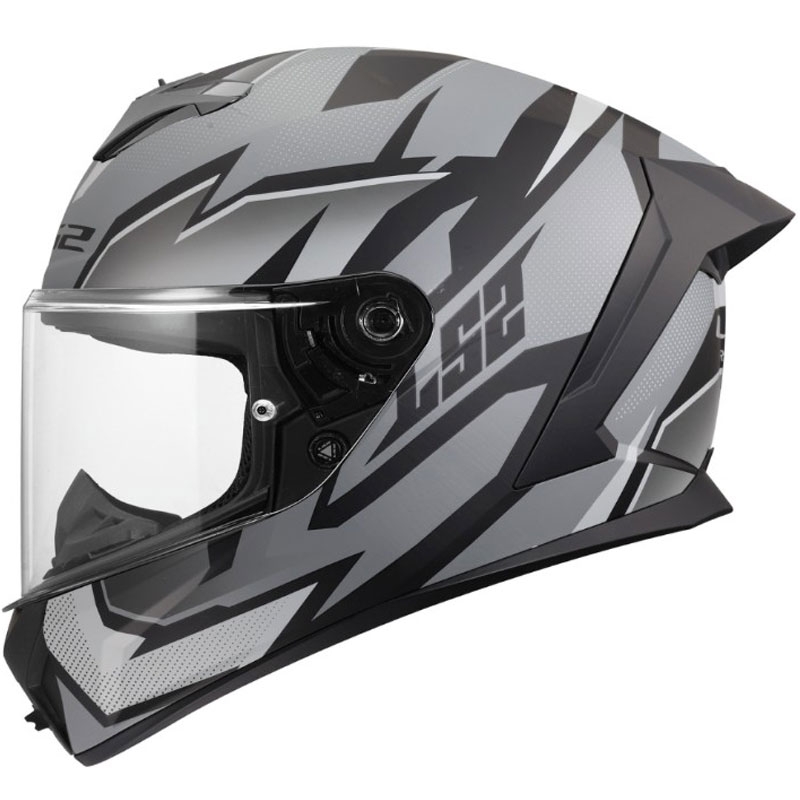 LS2 FF820 Rapid III Xtrem full-face motorcykelhjelm mat sort-grå