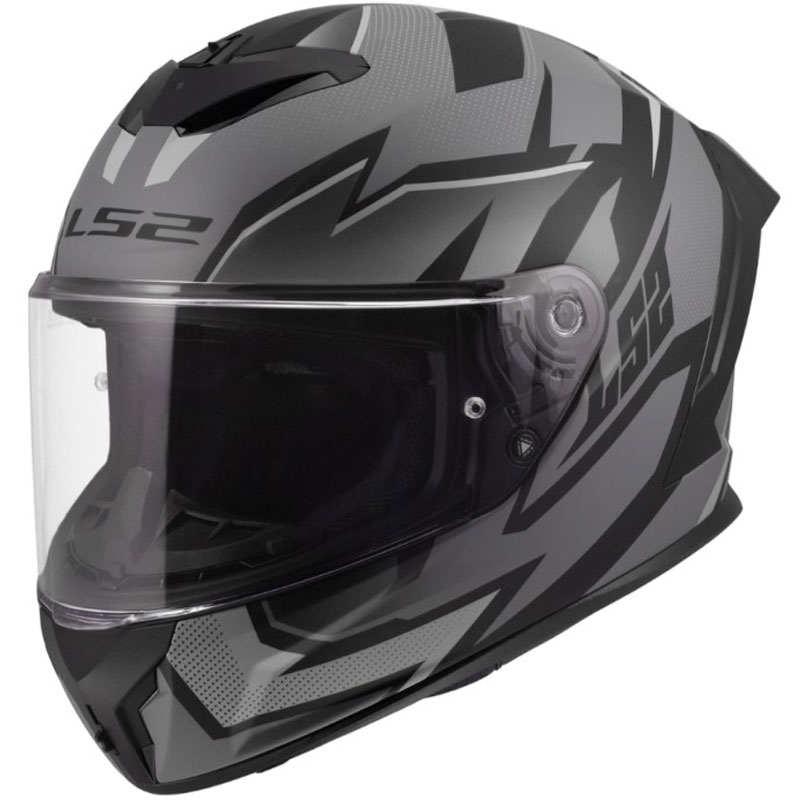 LS2 FF820 Rapid III Xtrem full-face motorcykelhjelm mat sort-grå