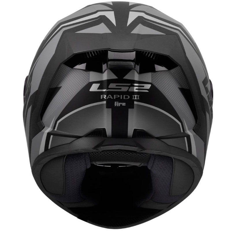 LS2 FF820 Rapid III Xtrem full-face motorcykelhjelm mat sort-grå