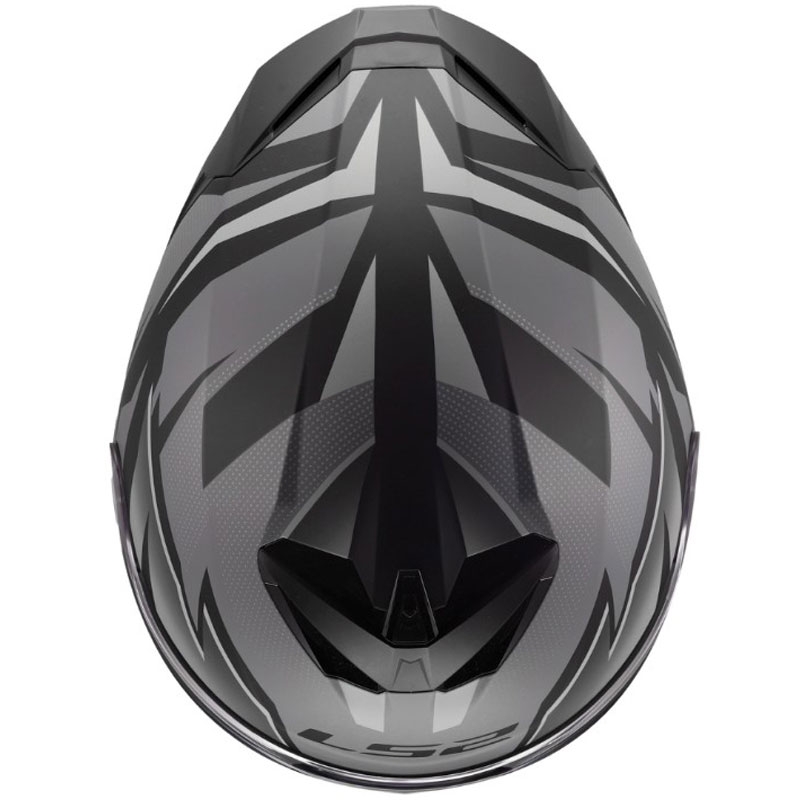 LS2 FF820 Rapid III Xtrem full-face motorcykelhjelm mat sort-grå