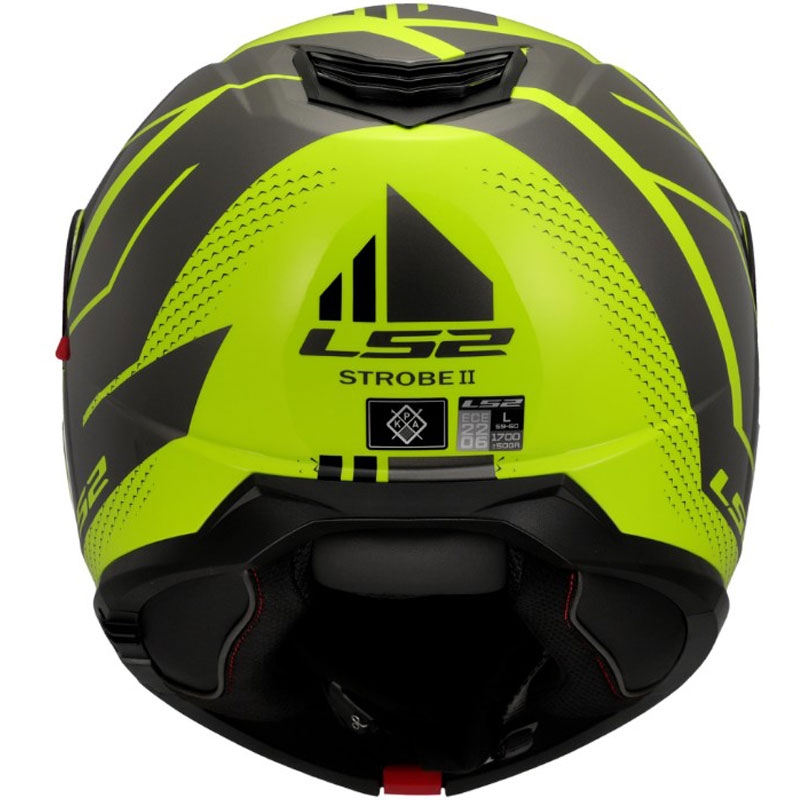 Flip-up hjelm LS2 FF908 Strobe II Code skinnende fluo gul-sort