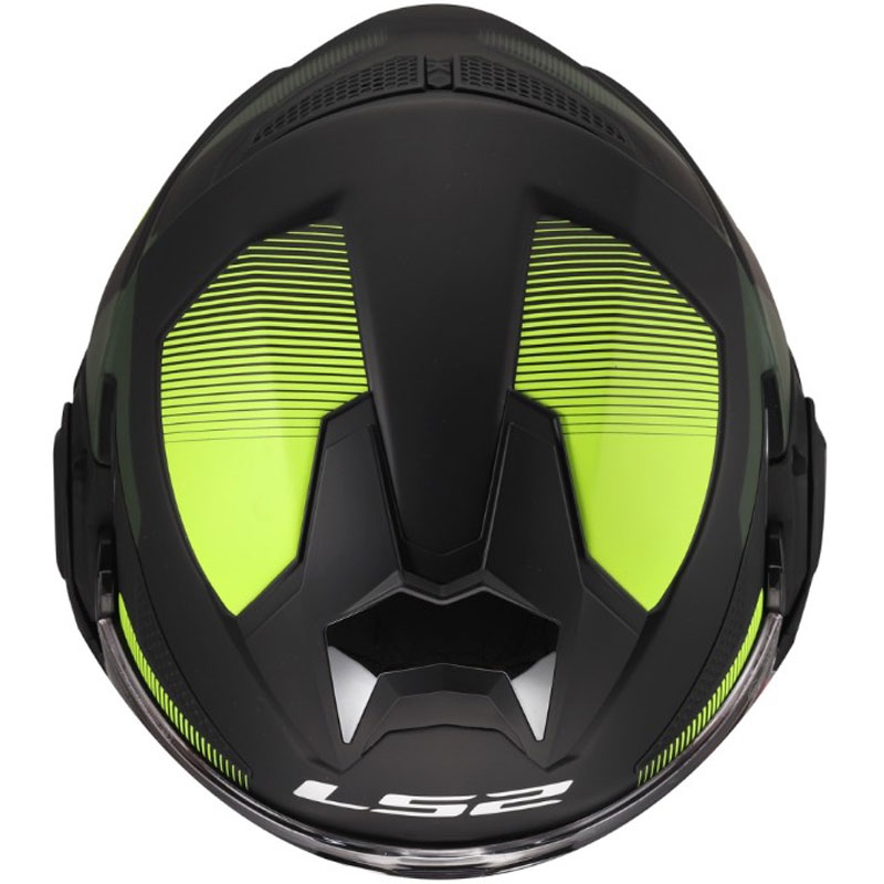 Flip-up motorcykelhjelm LS2 FF901 Advant X Nova mat fluo gul-sort