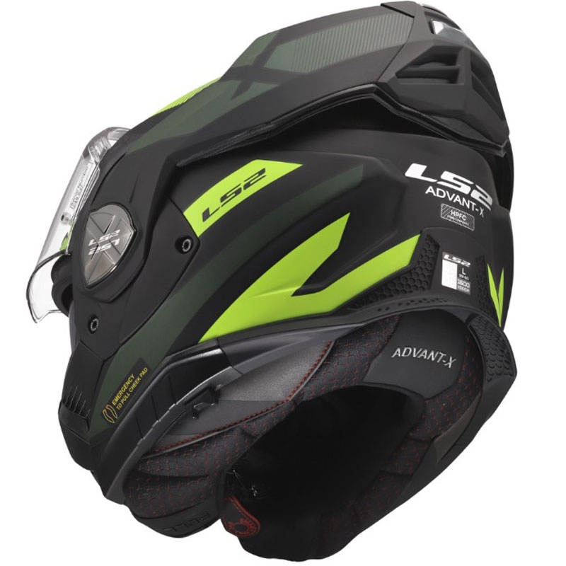 Flip-up motorcykelhjelm LS2 FF901 Advant X Nova mat fluo gul-sort