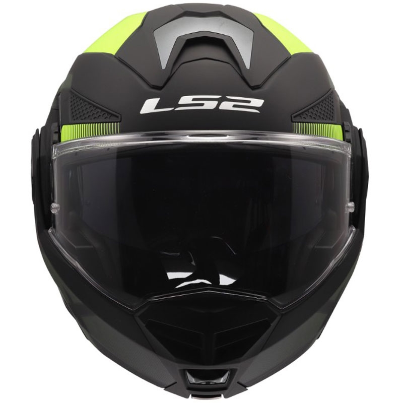 Flip-up motorcykelhjelm LS2 FF901 Advant X Nova mat fluo gul-sort