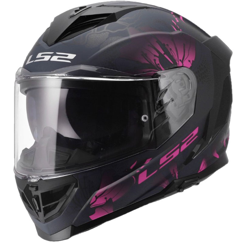LS2 FF818 Storm III Burst Integralhjelm, Sort-Pink