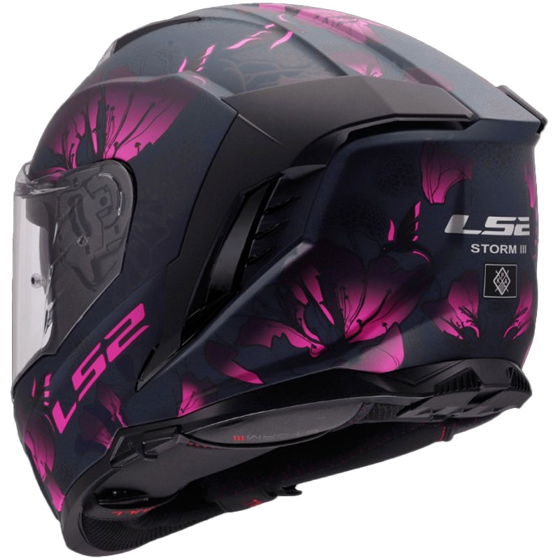 LS2 FF818 Storm III Burst Integralhjelm, Sort-Pink