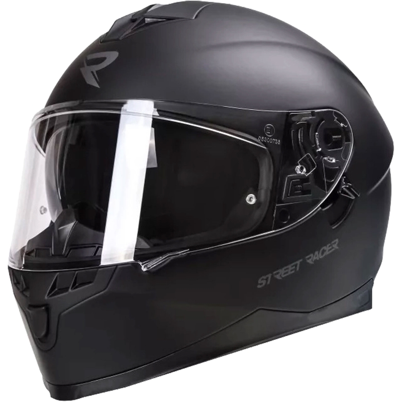 Integral motorcykelhjelm Street Racer Magna sort mat