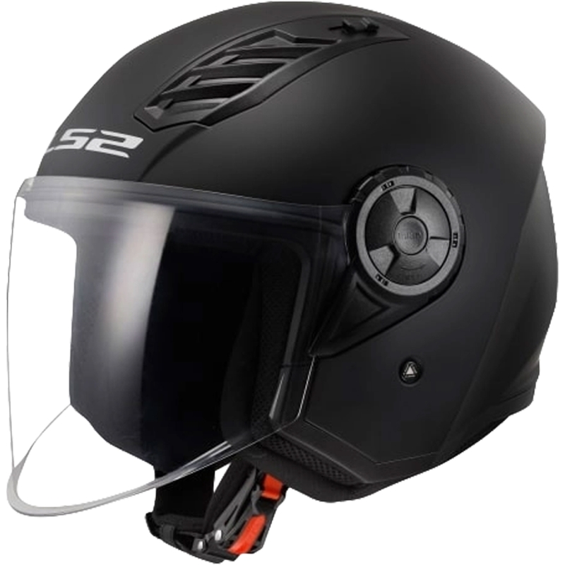 LS2 OF616 Airflow II Solid Matte Black Åben motorcykelhjelm