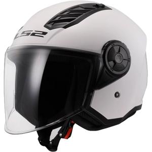 LS2 OF616 Airflow II Solid Gloss White Åben motorcykelhjelm