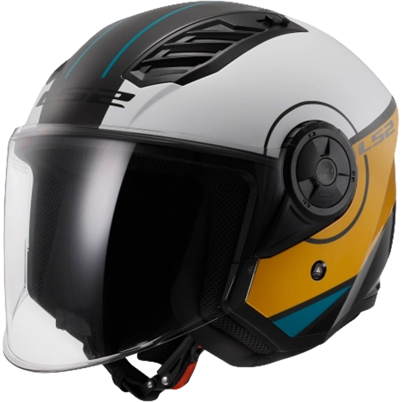 Åben motorcykelhjelm LS2 OF616 Airflow II Cover Glossy White-Brown
