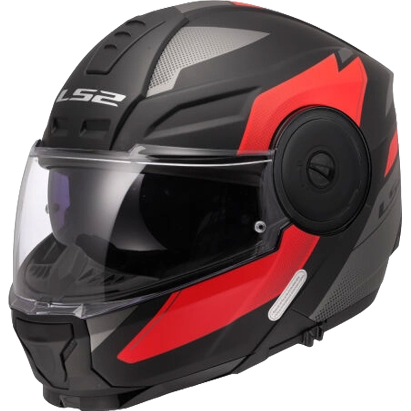 Flip-up motorcykelhjelm LS2 FF902 Scope II Duria sort-rød