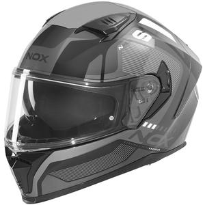 Fullface motorcykelhjelm NOX N402 Mentor sort-hvid