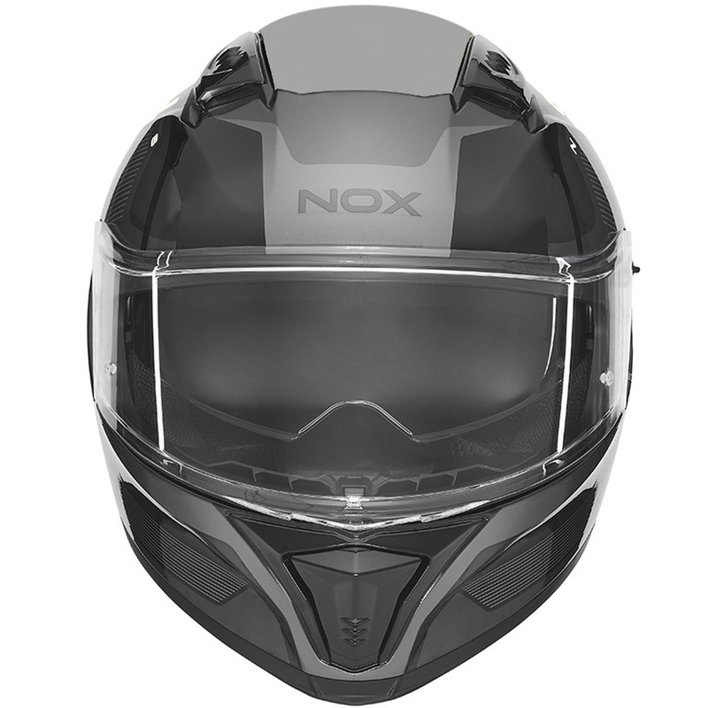 Fullface motorcykelhjelm NOX N402 Mentor sort-hvid