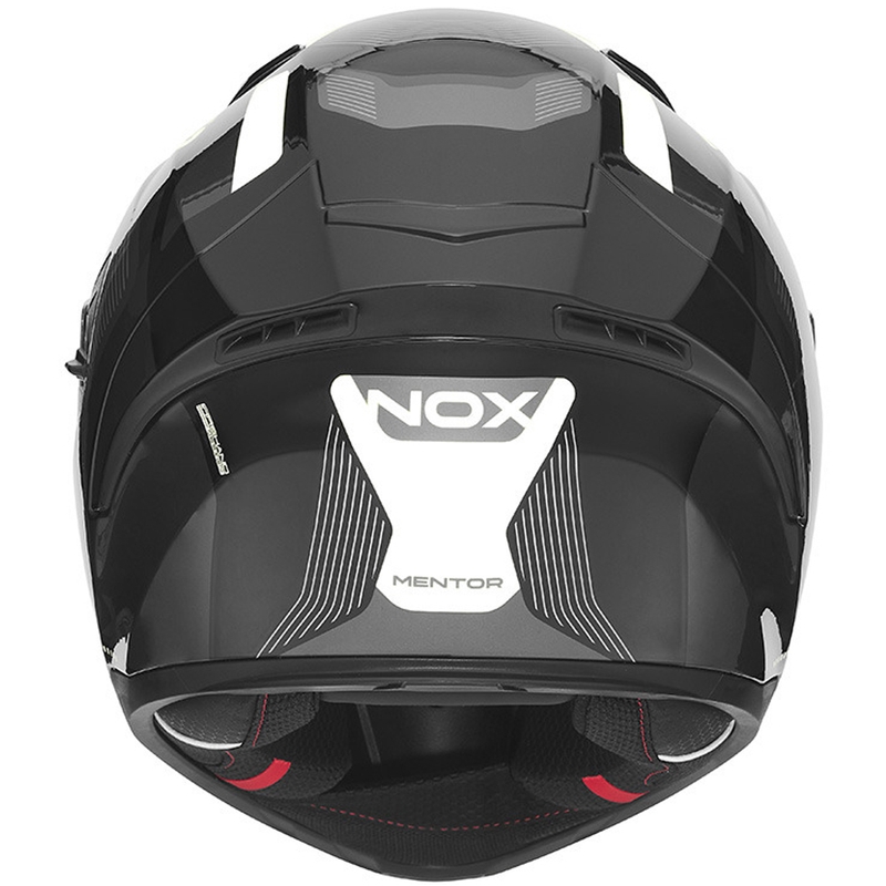 Fullface motorcykelhjelm NOX N402 Mentor sort-hvid