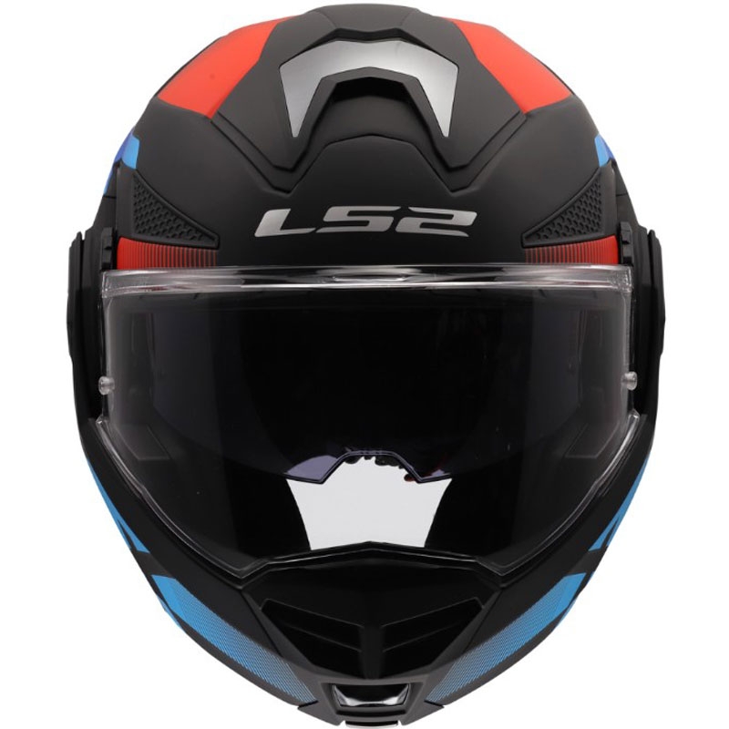 Flip-up motorcykelhjelm LS2 FF901 Advant X Nova mat sort-rød-blå