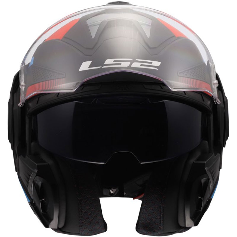 Flip-up motorcykelhjelm LS2 FF901 Advant X Nova mat sort-rød-blå