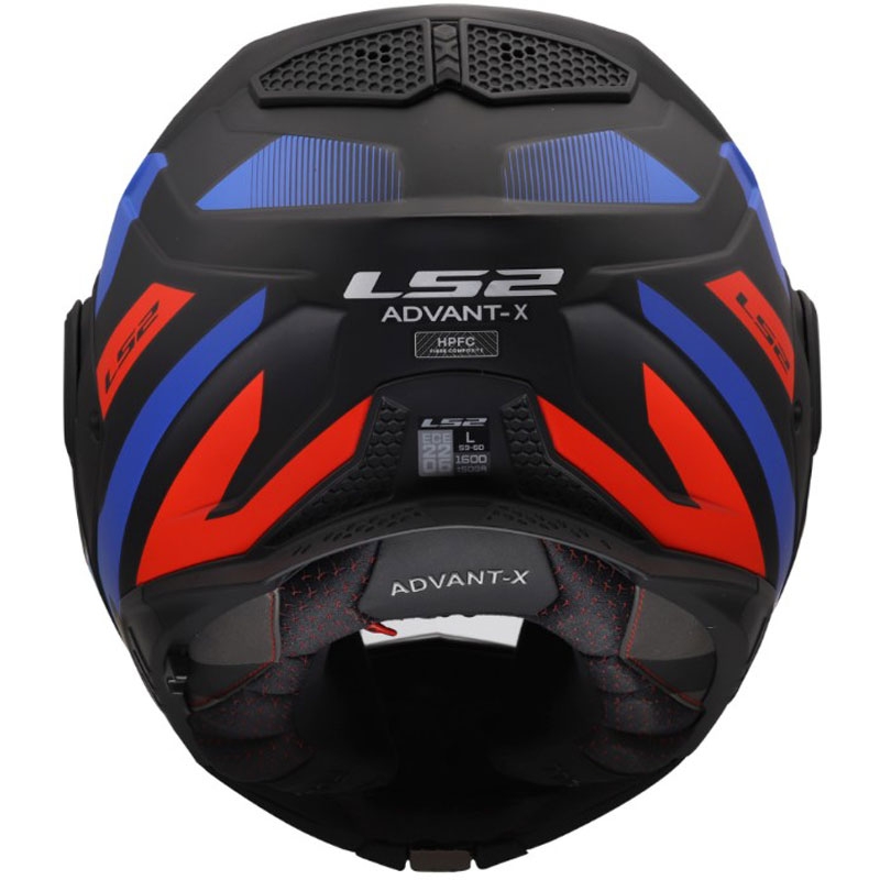 Flip-up motorcykelhjelm LS2 FF901 Advant X Nova mat sort-rød-blå