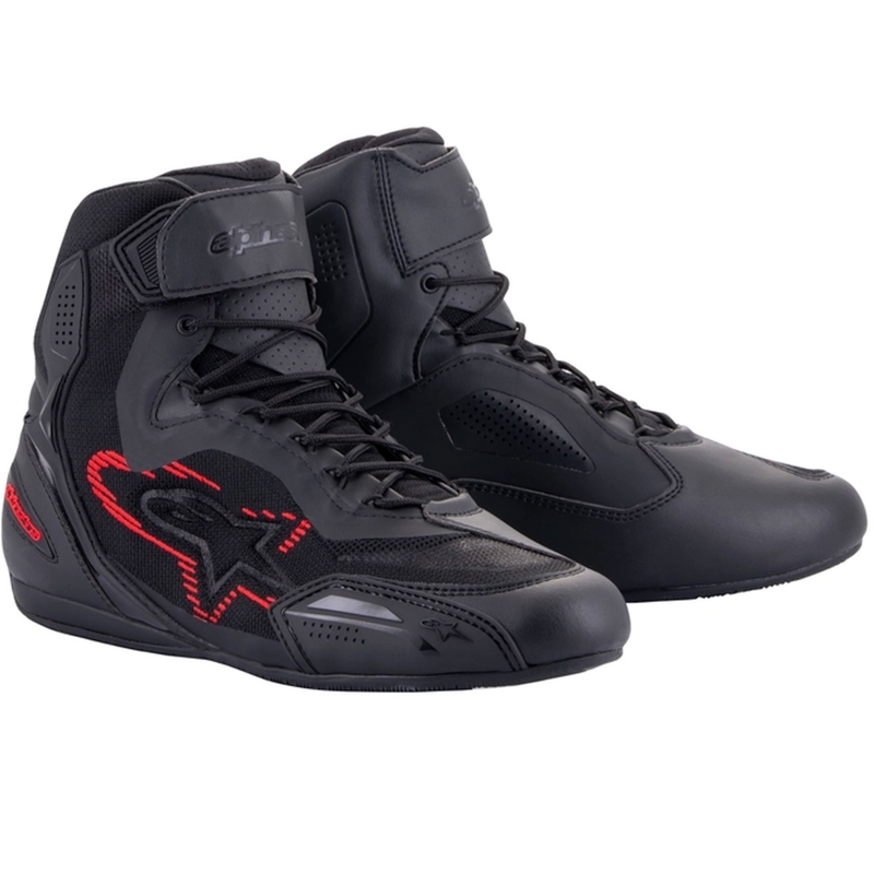 Alpinestars Faster-3 Rideknit Black-Dark Grey-Red motorcykelstøvler
