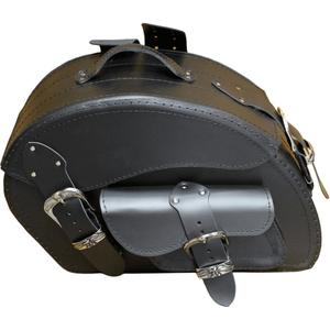 Motorcykeltasker i læder RSA S162A, sort