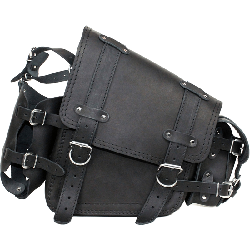 Læder motorcykeltaske RSA S49 HD Softail sort